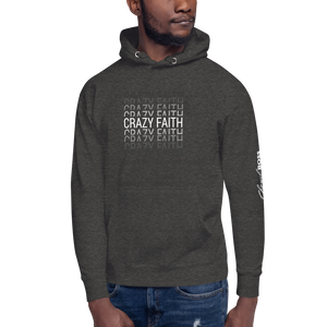 Chayil BOSS Crazy Faith Motif Slogan Unisex Hoodie