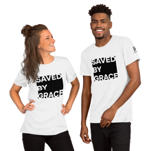 Load image into Gallery viewer, Chayil BOSS Saved by Grace Motif Slogan Short-Sleeve Unisex T-Shirt || Printed Tees
