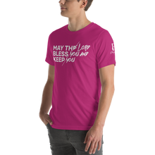 Load image into Gallery viewer, Chayil BOSS May The Lord Bless You And Keep You Motif Slogan Short-Sleeve Unisex T-Shirt || Printed Tees
