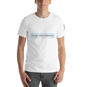 Chayil BOSS Peace Under Pressure Motif Slogan Short-Sleeve Unisex T-Shirt || Printed Tees
