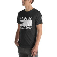 Load image into Gallery viewer, Chayil BOSS Saved by Grace Motif Slogan Short-Sleeve Unisex T-Shirt || Printed Tees
