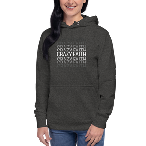 Chayil BOSS Crazy Faith Motif Slogan Unisex Hoodie