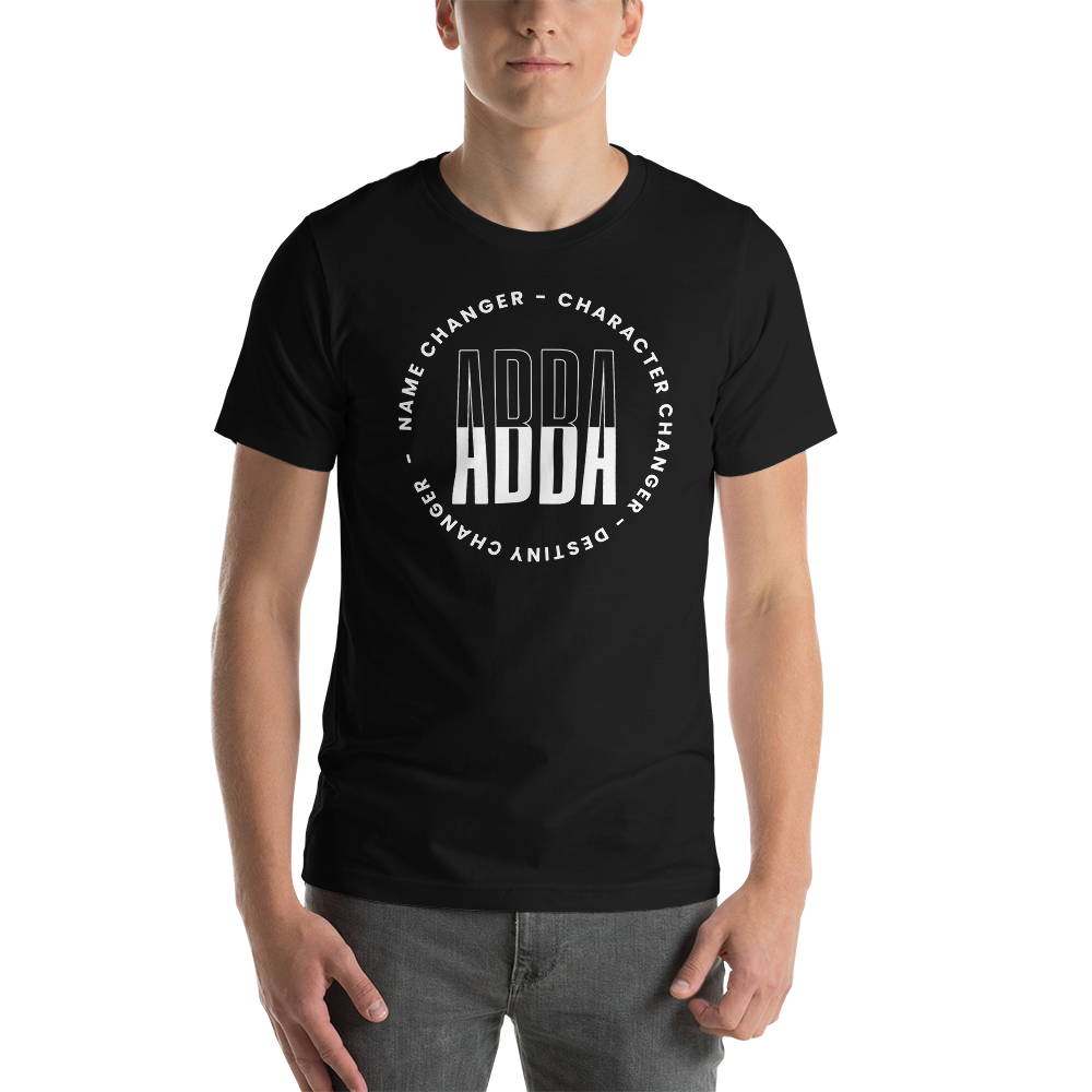 Chayil BOSS ABBA Motif Slogan Short-Sleeve Unisex T-Shirt || Printed Tees