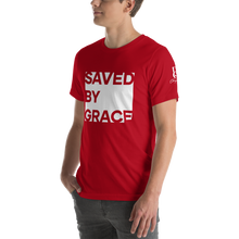 Load image into Gallery viewer, Chayil BOSS Saved by Grace Motif Slogan Short-Sleeve Unisex T-Shirt || Printed Tees
