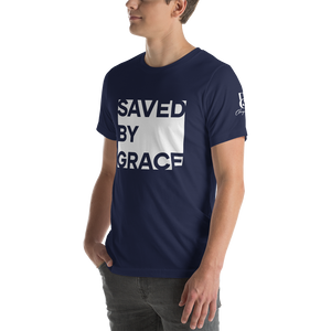Chayil BOSS Saved by Grace Motif Slogan Short-Sleeve Unisex T-Shirt || Printed Tees