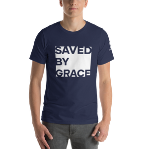 Chayil BOSS Saved by Grace Motif Slogan Short-Sleeve Unisex T-Shirt || Printed Tees