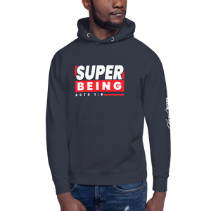 Chayil BOSS Super Being Motif Slogan Unisex Hoodie