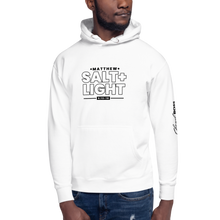 Load image into Gallery viewer, Chayil BOSS Salt + Light Motif Slogan Unisex Hoodie
