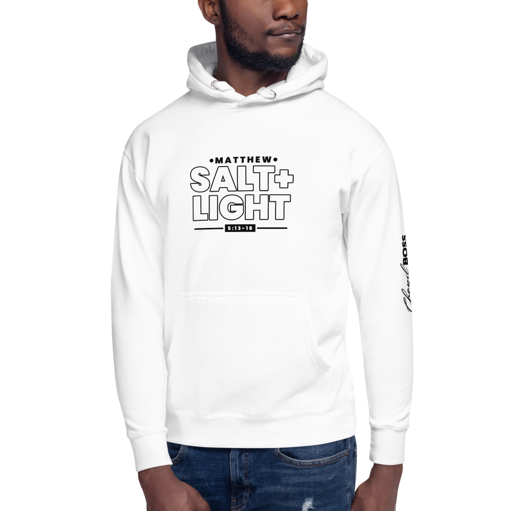 Chayil BOSS Salt + Light Motif Slogan Unisex Hoodie