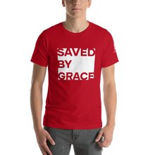 Load image into Gallery viewer, Chayil BOSS Saved by Grace Motif Slogan Short-Sleeve Unisex T-Shirt || Printed Tees
