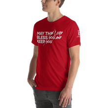 Load image into Gallery viewer, Chayil BOSS May The Lord Bless You And Keep You Motif Slogan Short-Sleeve Unisex T-Shirt || Printed Tees
