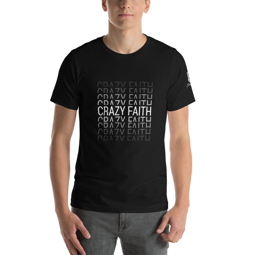 Chayil BOSS Crazy Faith Motif Slogan Short-Sleeve Unisex T-Shirt || Printed Tees