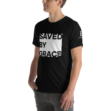 Load image into Gallery viewer, Chayil BOSS Saved by Grace Motif Slogan Short-Sleeve Unisex T-Shirt || Printed Tees
