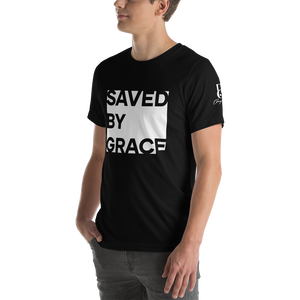 Chayil BOSS Saved by Grace Motif Slogan Short-Sleeve Unisex T-Shirt || Printed Tees