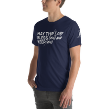 Load image into Gallery viewer, Chayil BOSS May The Lord Bless You And Keep You Motif Slogan Short-Sleeve Unisex T-Shirt || Printed Tees
