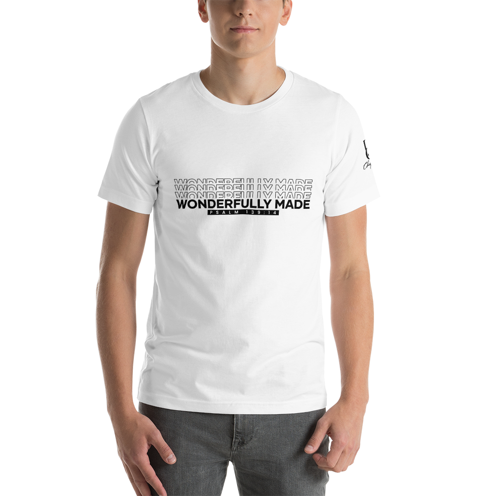 Chayil BOSS Wonderfully Made Motif Slogan Short-Sleeve Unisex T-Shirt || Printed Tees