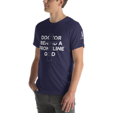 Load image into Gallery viewer, Chayil BOSS Doctor Behind a Frontline God Motif Slogan Short-Sleeve Unisex T-Shirt || Printed Tees
